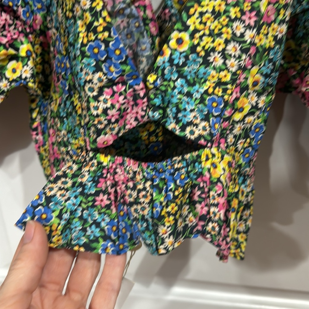 *NEW* FOR LOVE & LEMONS RUTH DITZY FLORAL RAINBOW CROP TOP XS - Picture 10 of 10
